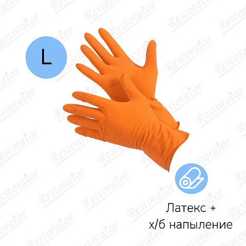 Перчатки резиновые хозяйственные с х/б напылением L, 65 гр, пара