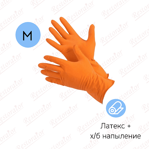 Перчатки резиновые хозяйственные с х/б напылением M, 65 гр, пара