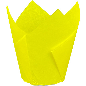 Форма для выпечки "Тюльпан" желтый 250шт/уп