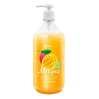 Крем-мыло жидкое Grass Milana увлажняющее манго и лайм 1000мл_УС