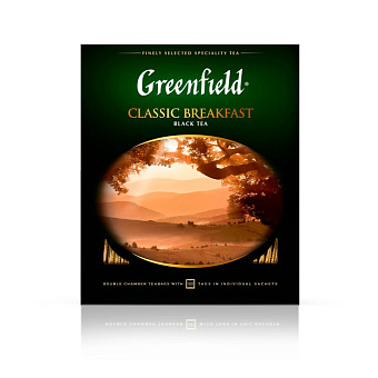 Чай Greenfield Classic Breakfast черный 100пак/уп 