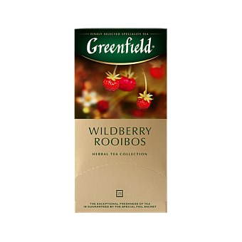 Чай Greenfield Wildberry rooibos черн., 25пак/уп