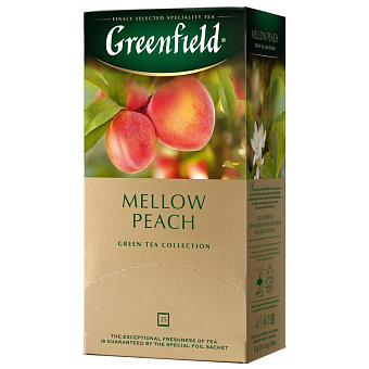 Чай Greenfield Peach mellow peach зеленый, 25пак/уп