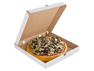 Коробка под пиццу белая 320х320х40