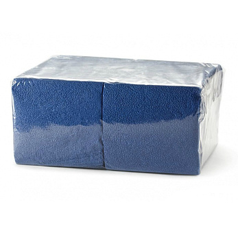 Салфетки бумажные 24*24, 1сл, 400 листов синие