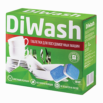 Средство для мытья посуды в п/м машинах 60шт DIWASH, таблетки