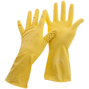 Перчатки резиновые хозяйственные, р.S, желтые