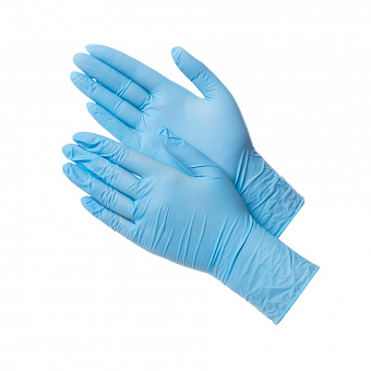 Перчатки нитриловые синие L (50 пар)