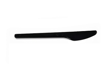Нож пластик черный премиум 18 см (50шт./уп.)